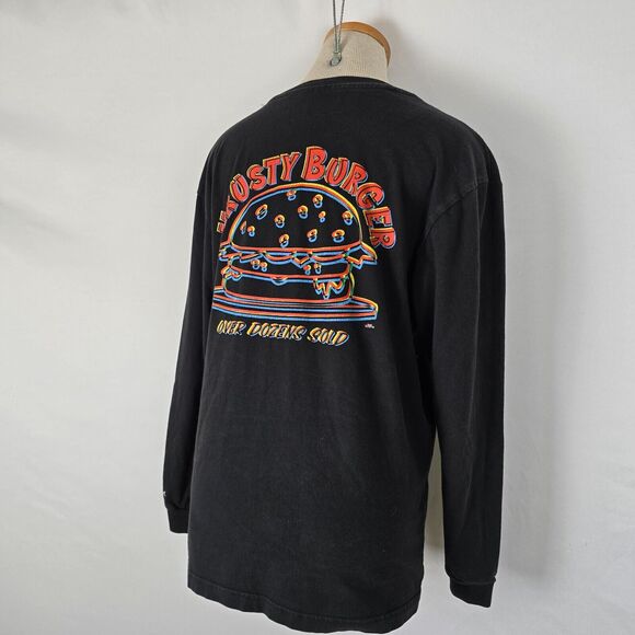 Adidas Tee Men’s Medium The Simpsons Krusty Burger Black Long Sleeve - Picture 14 of 15